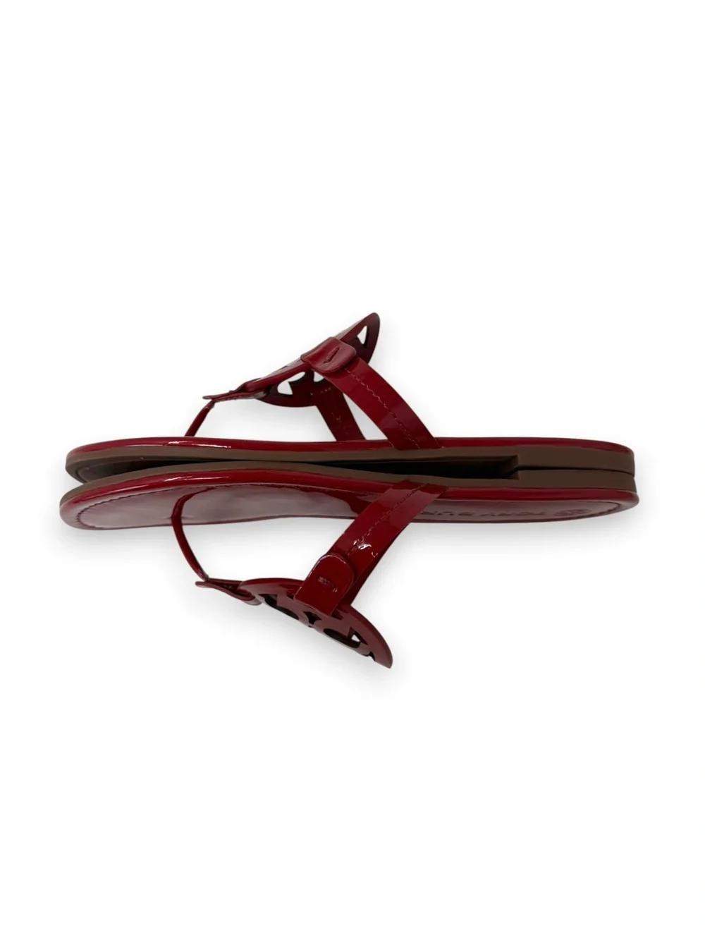 Tory Burch Patent Leather Miller Sandal Deep Red 9 Women’s